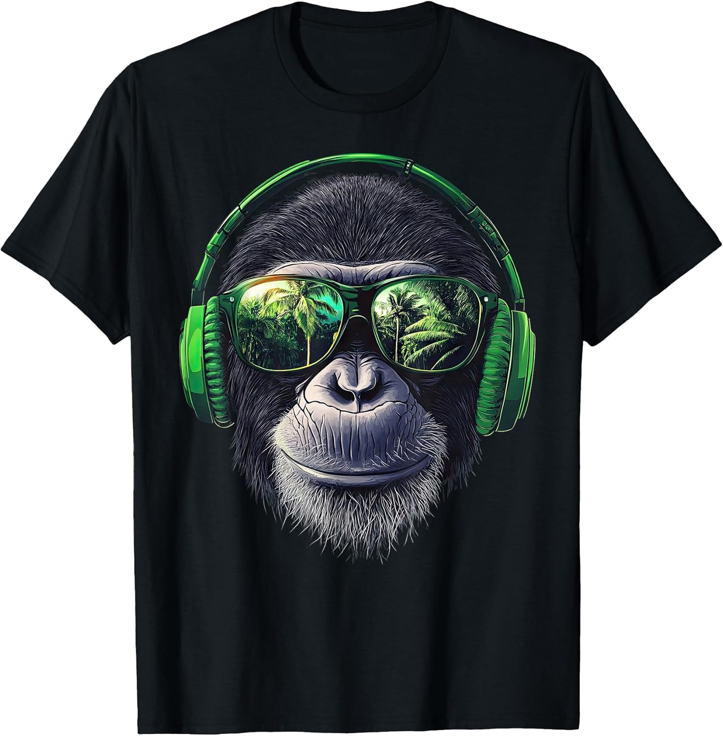 Funny Monkey with Sunglasses Cool Graffiti Urban Art Street T-Shirt