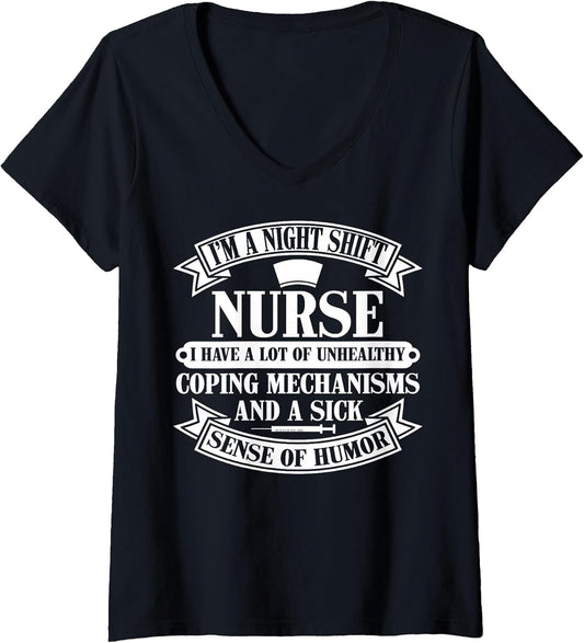 Cool Night Shift Nurse Humor Quote Merch