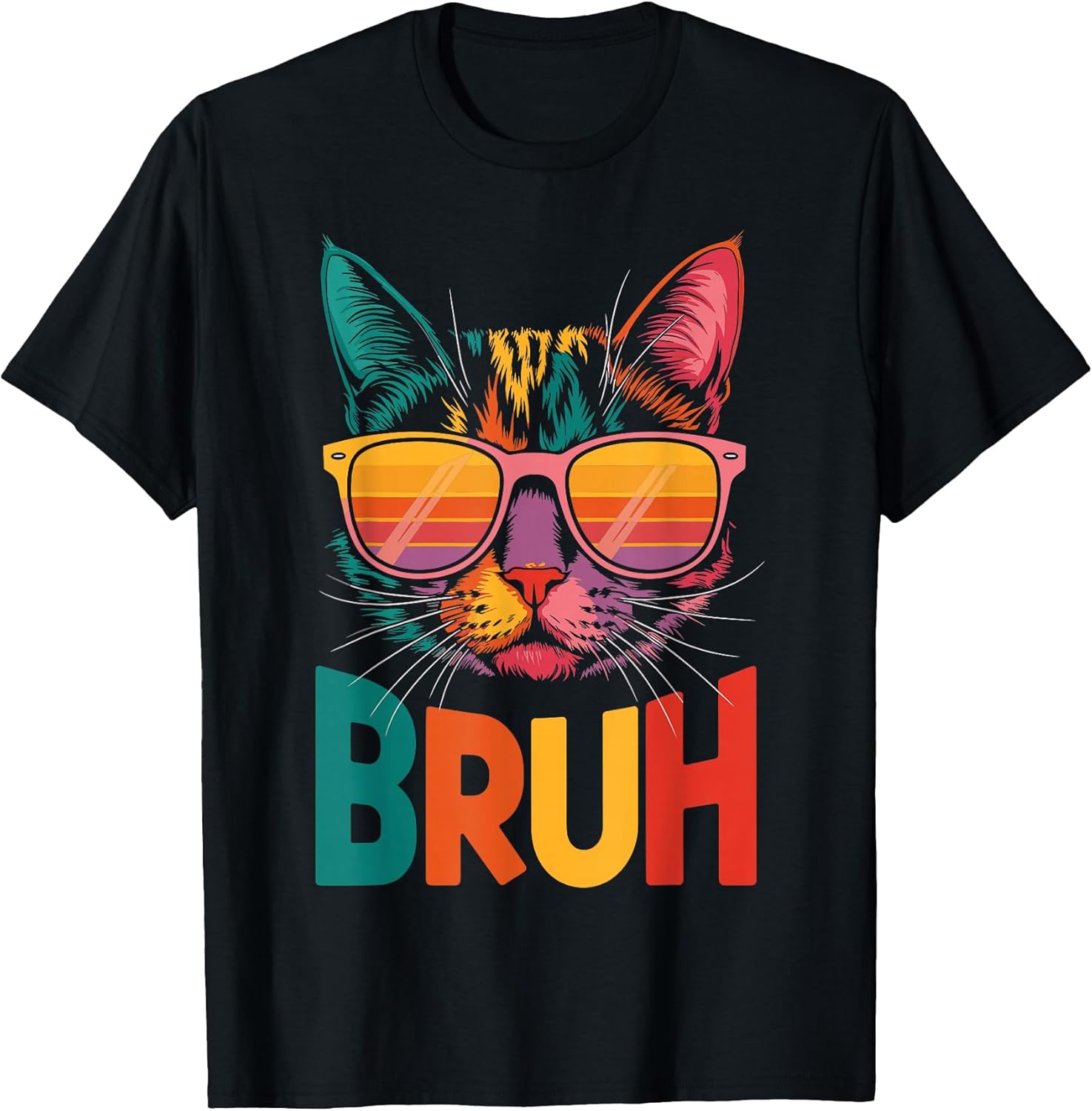 Bruh Shades Fun for Cat Lovers T-Shirt