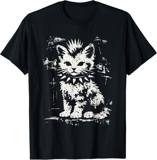Punk Cat Grunge Rebel Cat Alternative Style T-Shirt