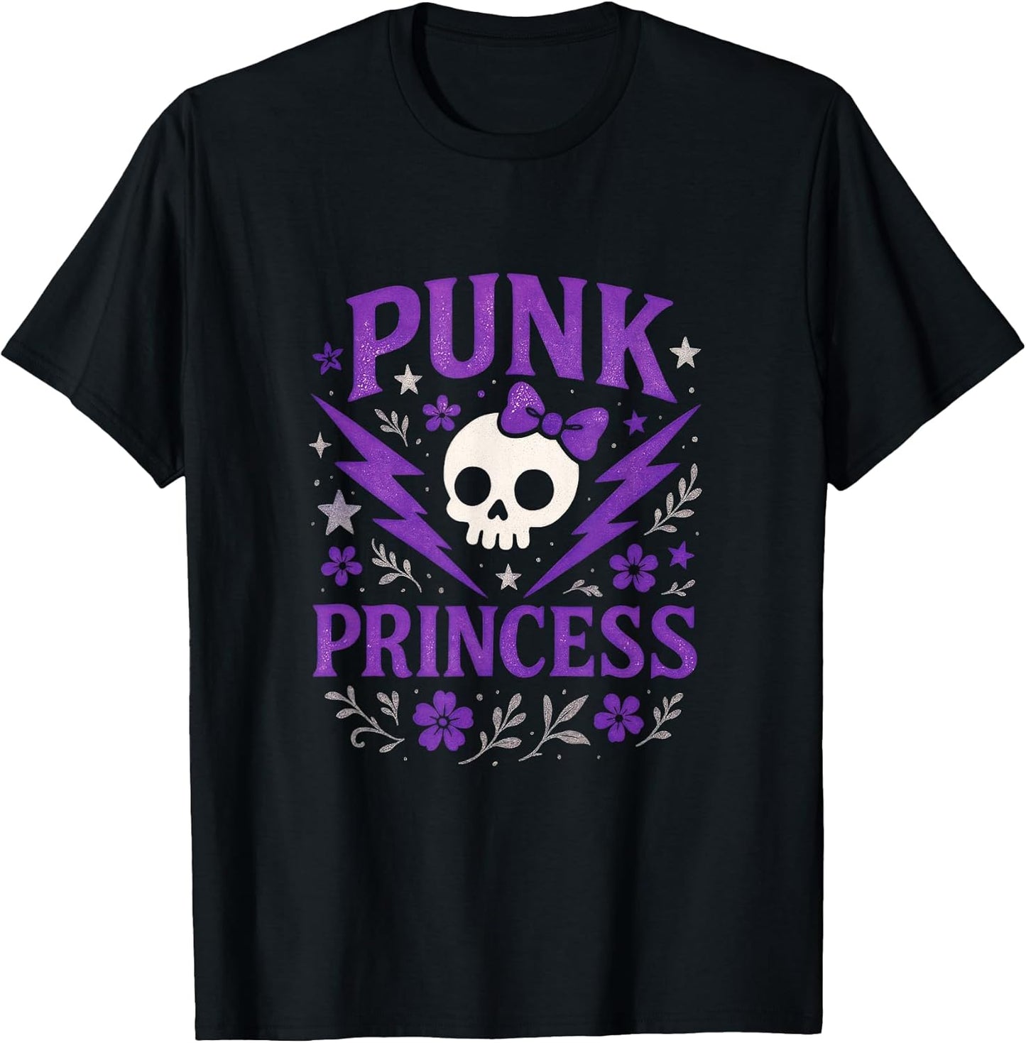 Punk Princess - Emo Rock Rebel Skull Art T-Shirt