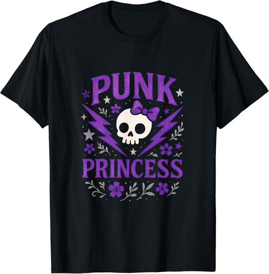 Punk Princess - Emo Rock Rebel Skull Art T-Shirt