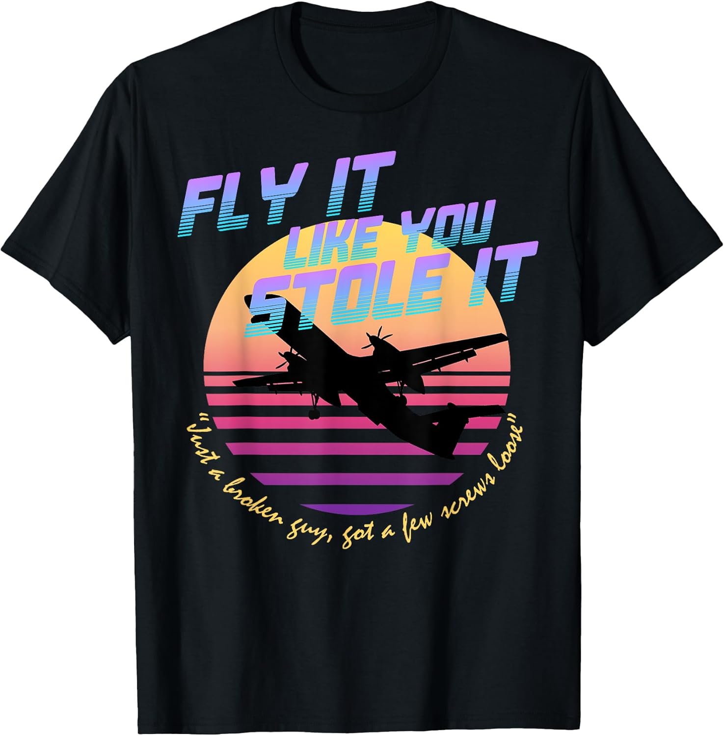 Fly It Like You Stole It - Sky King, Vaporwave, Aesthetic T-Shirt