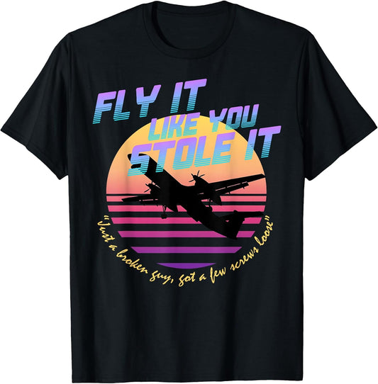 Fly It Like You Stole It - Sky King, Vaporwave, Aesthetic T-Shirt