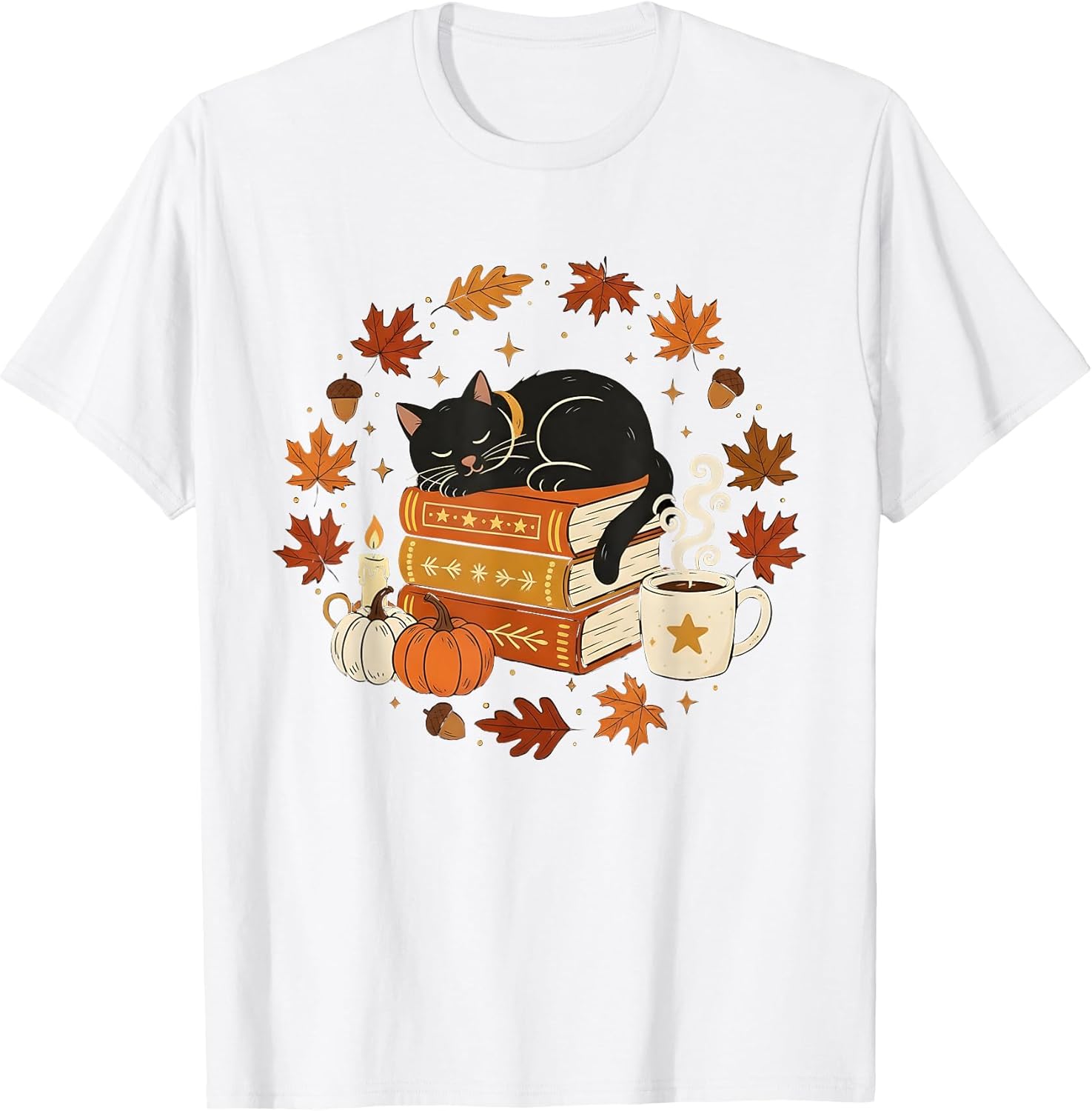 Fall In Love With Reading Cute Cat Autumn Lovers