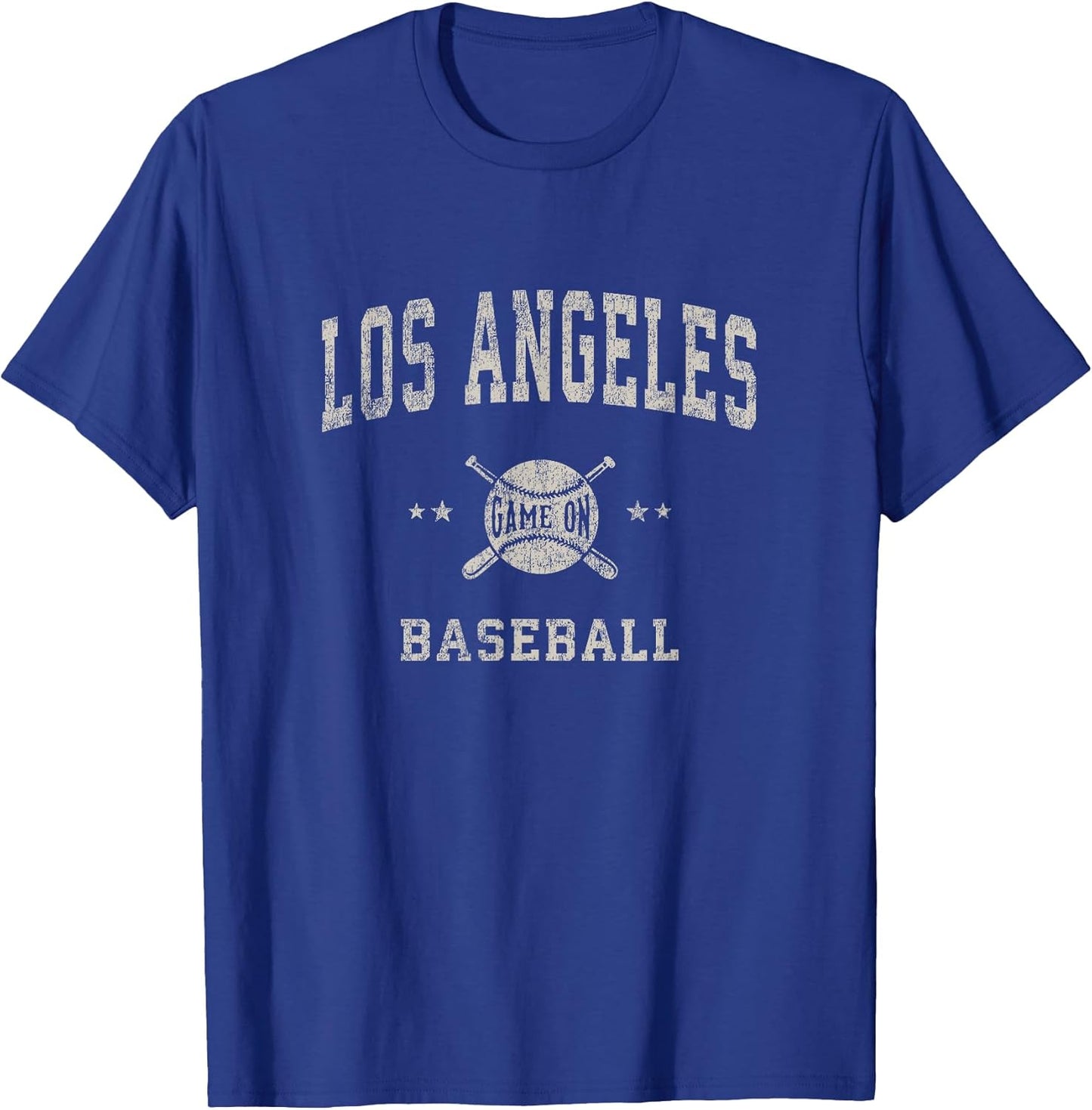 Los Angeles LA Vintage Baseball Throwback Retro Design T-Shirt