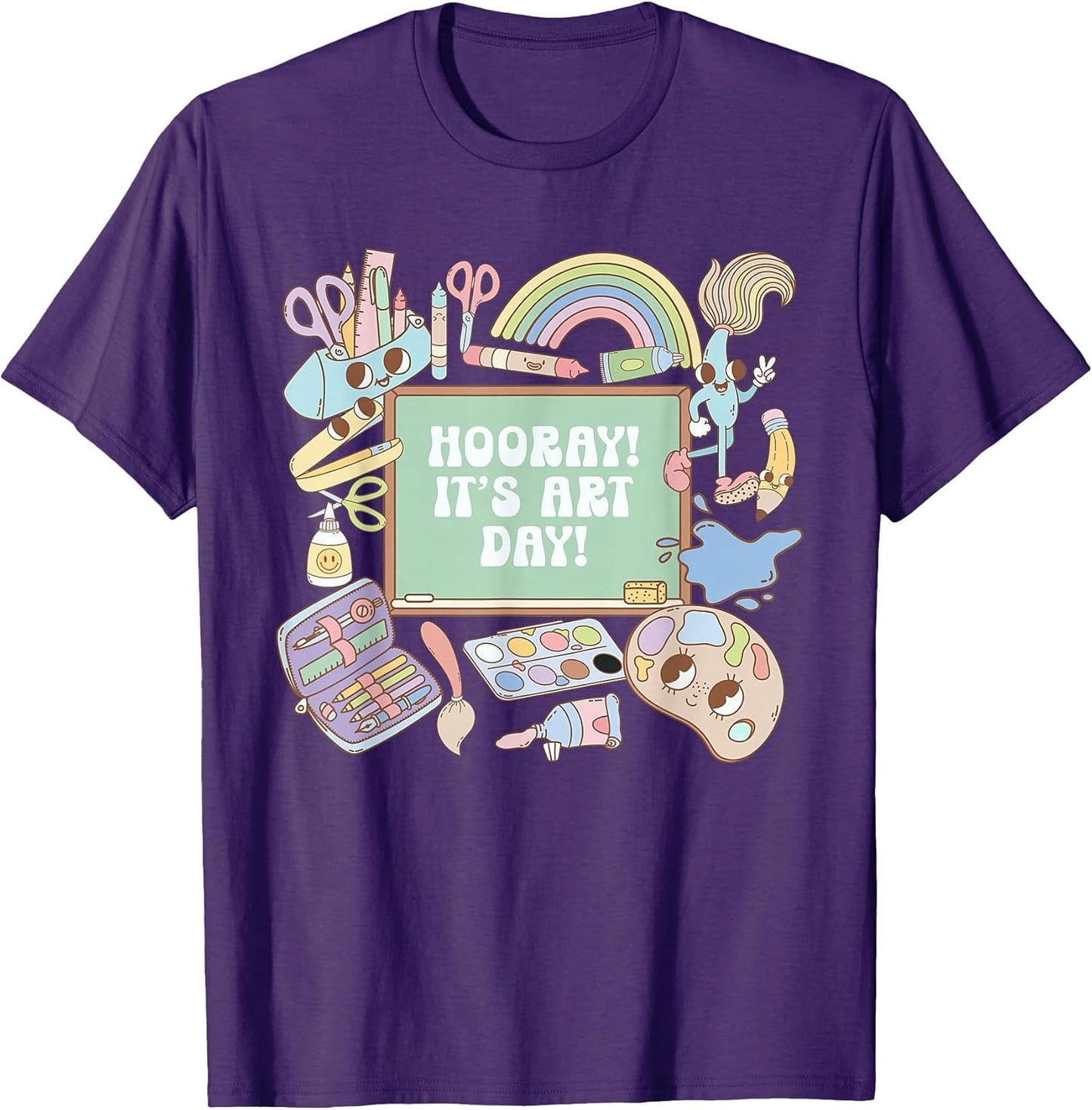 Retro Hooray It's Art Day Art Teacher Back to School Women T-Shirt