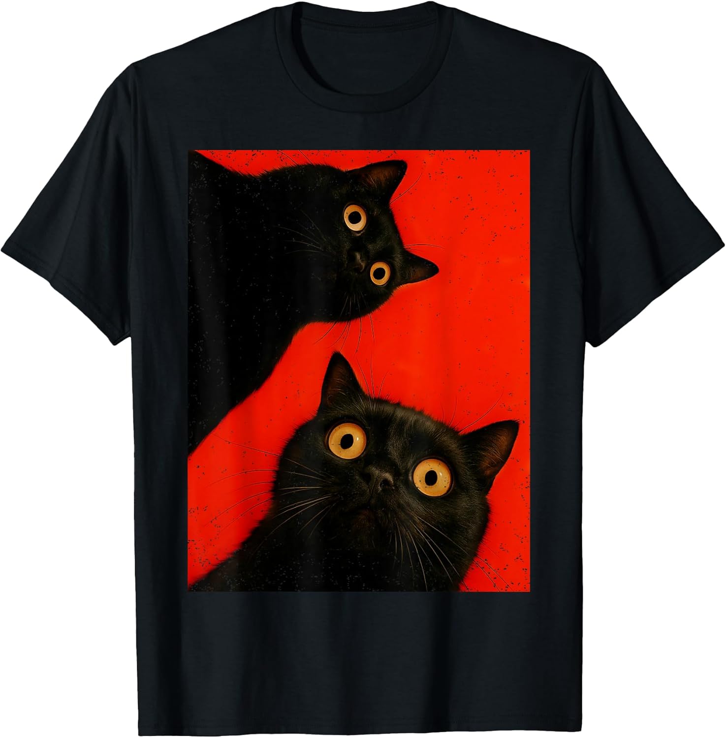 Black Cat Peeking Kitten Lover Feline Pet Owner Kitty T-Shirt