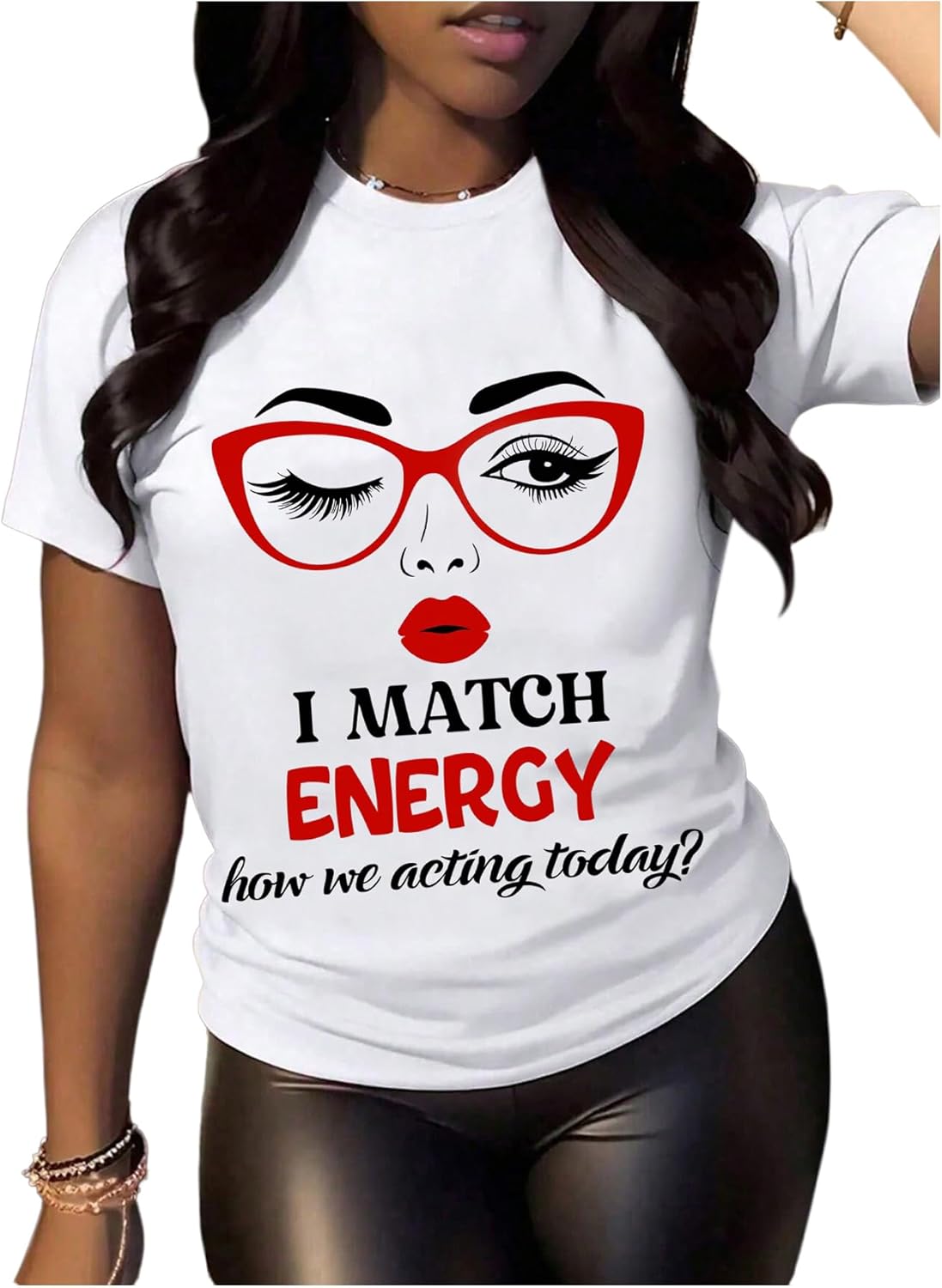 Women's Graphic Tees Y2K Crop Top Slogan Print Crew Neck T-Shirt 2000s Shirt Summer Tops