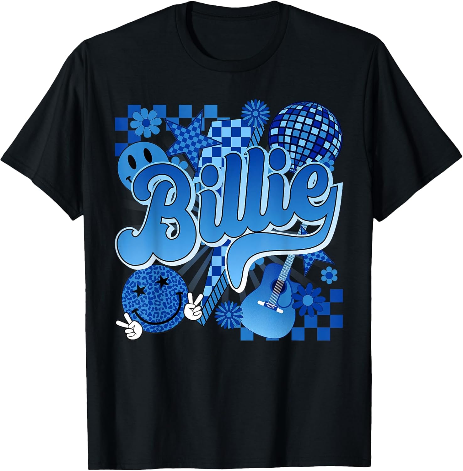 Girl Retro Billie Groovy Flowers Checkered Apparel