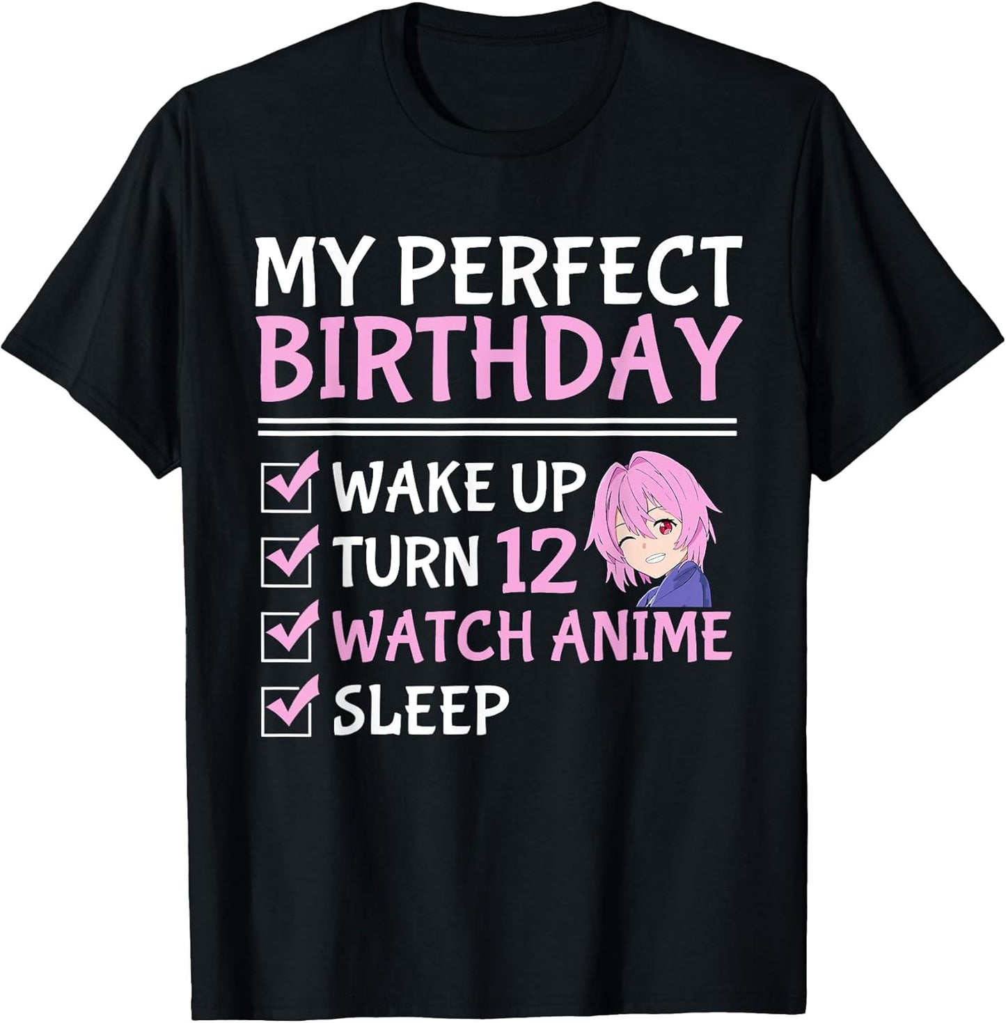 Birthday Anime Shirts For Teen Girls And Youth