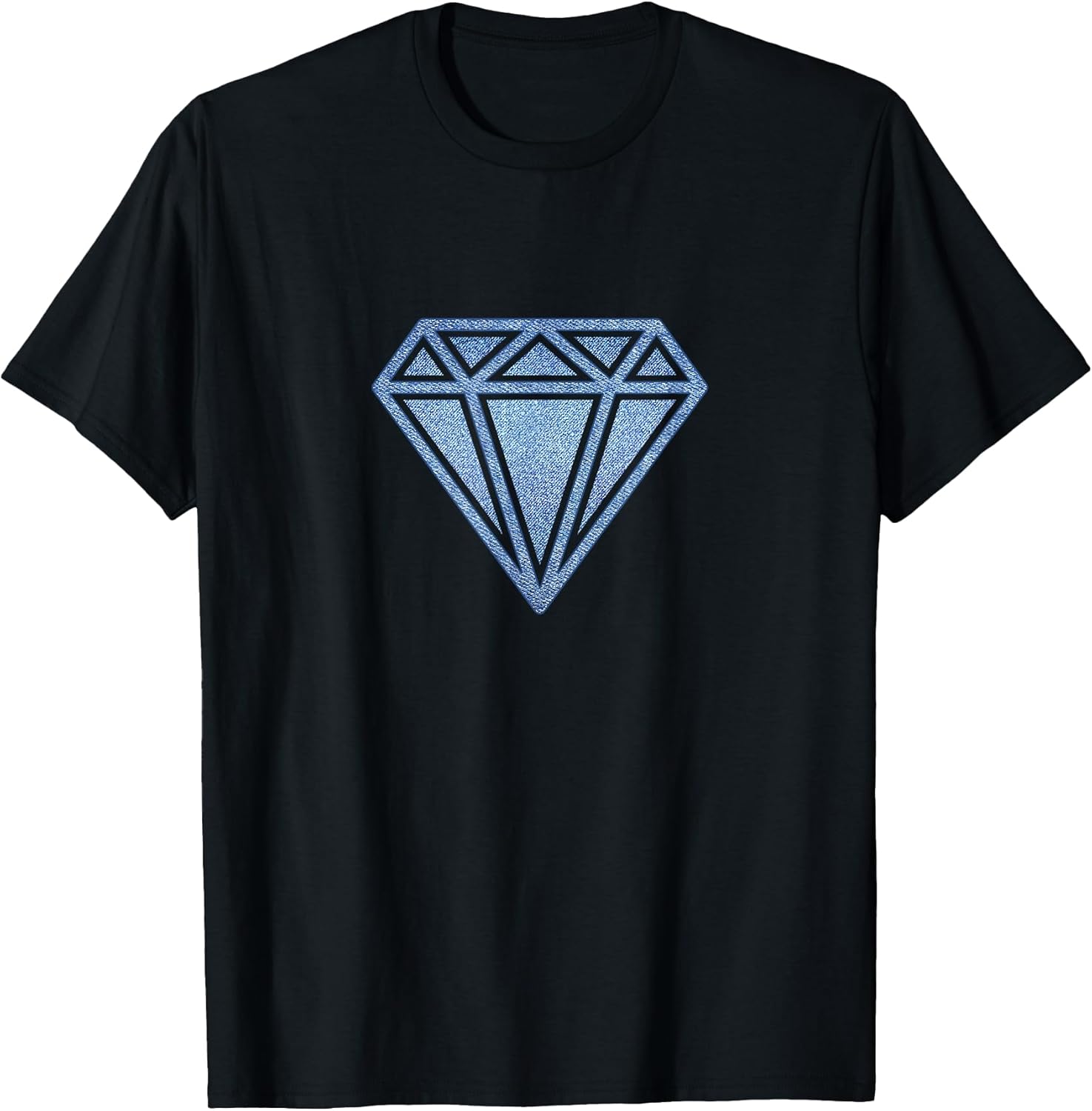 Diamond Shirt Mens Denim Urban Street Style for Men T-Shirt