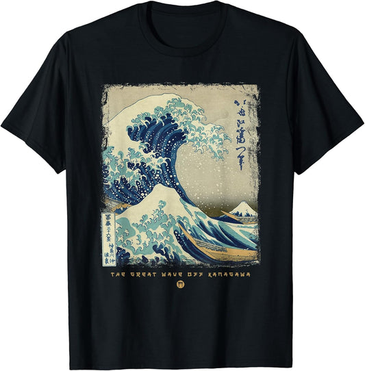 Great Wave Off Kanagawa Japanese Painting Art T-Shirt