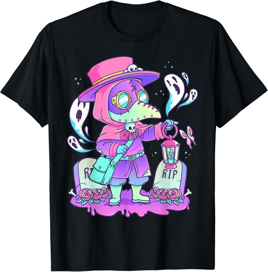 Pastel Goth Cute Creepy Plague Doctor Kawaii Menhera Wiccan T-Shirt Small