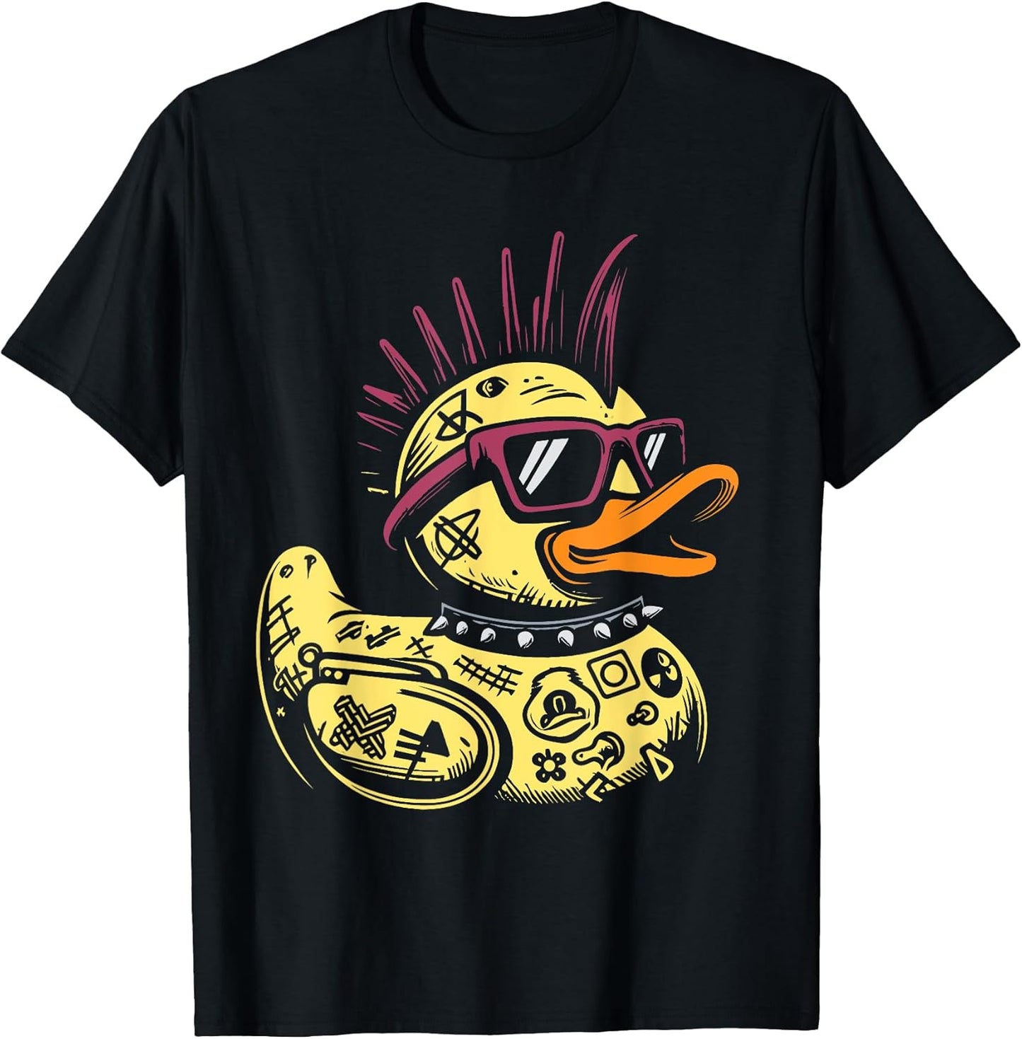 Punk Duck Duckling Punk Rocker T-Shirt