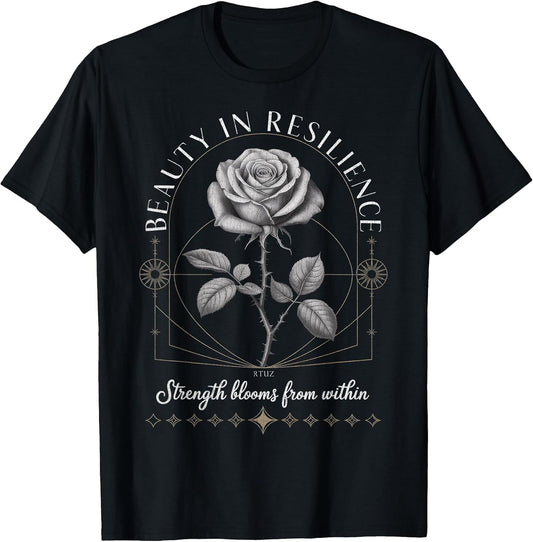 Hip Hop Y2K Vintage Hipster Edgy Urban Streetwear Rose T-Shirt