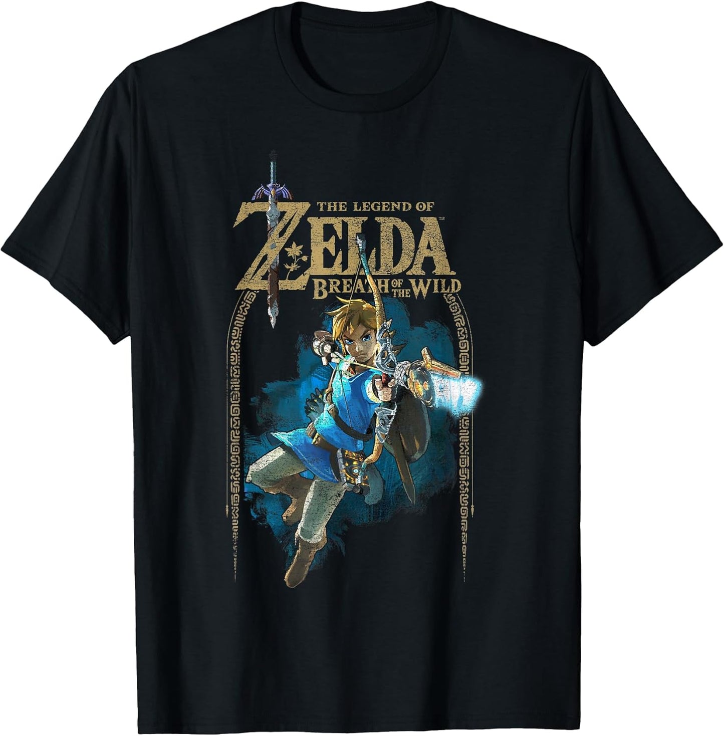 Zelda Breath of The Wild Link Arch Shot Logo Graphic T-Shirt T-Shirt