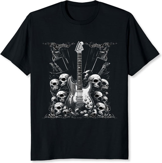 Men’s Vintage Y2K Rock Band Shirt Skull Shirt for Men Punk Metal Graphic Tee