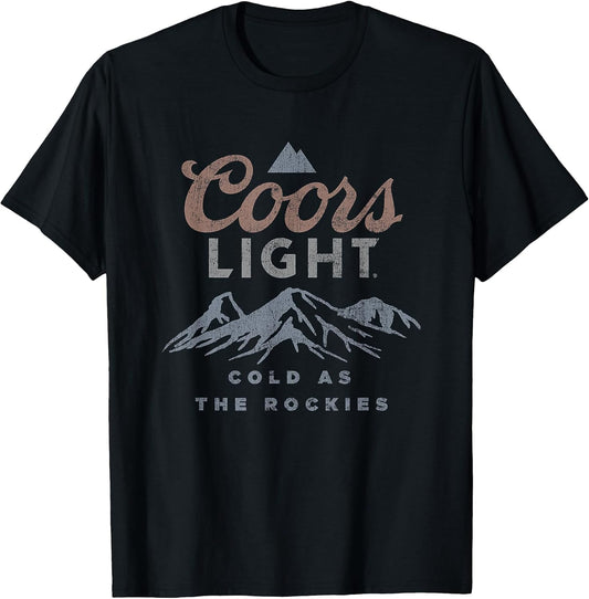 Light Cold As The Rockies Vintage Beer Label T-Shirt