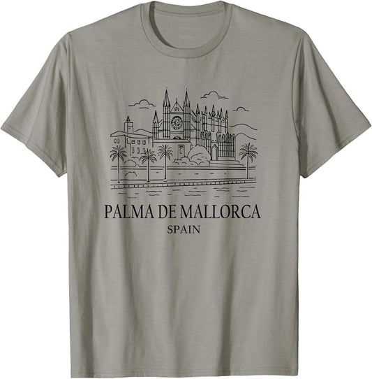 Palma de Mallorca Spain Minimalist Beach Travel Souvenir T-Shirt