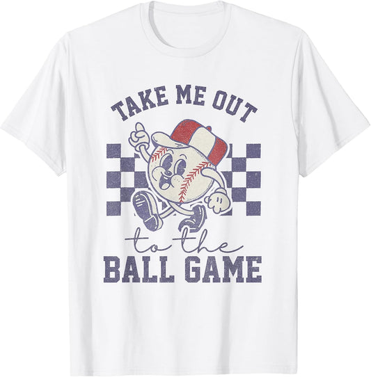 Take Me Out to The Baseball Ball Game Softball Vintage T-Shirt