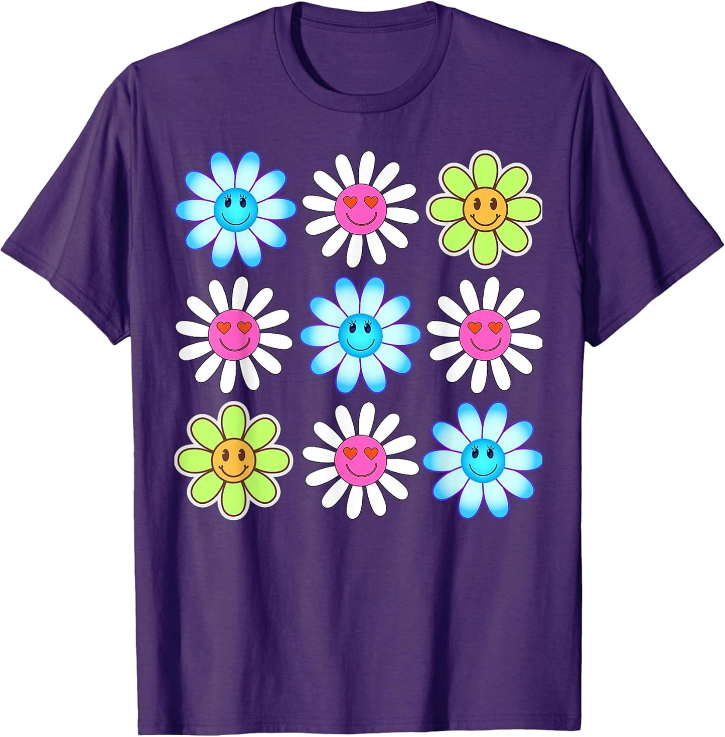 Funny Smiling Roses Flower Power Retro Designs