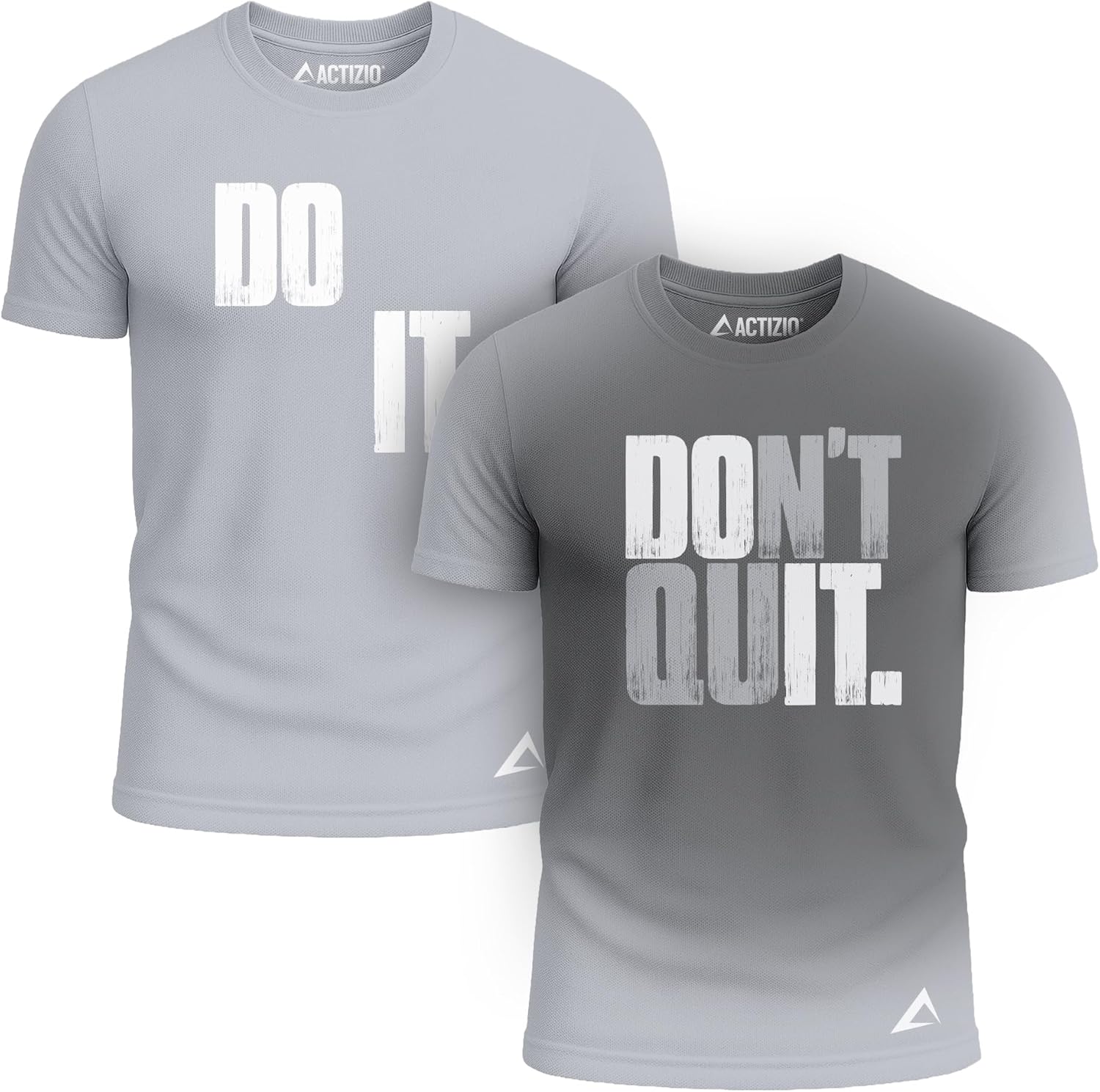Men Workout Shirt Performance Fabric T-Shirt Short Sleeve Sweat Activated Motivational Exercise Gym Athletic T-Shirt