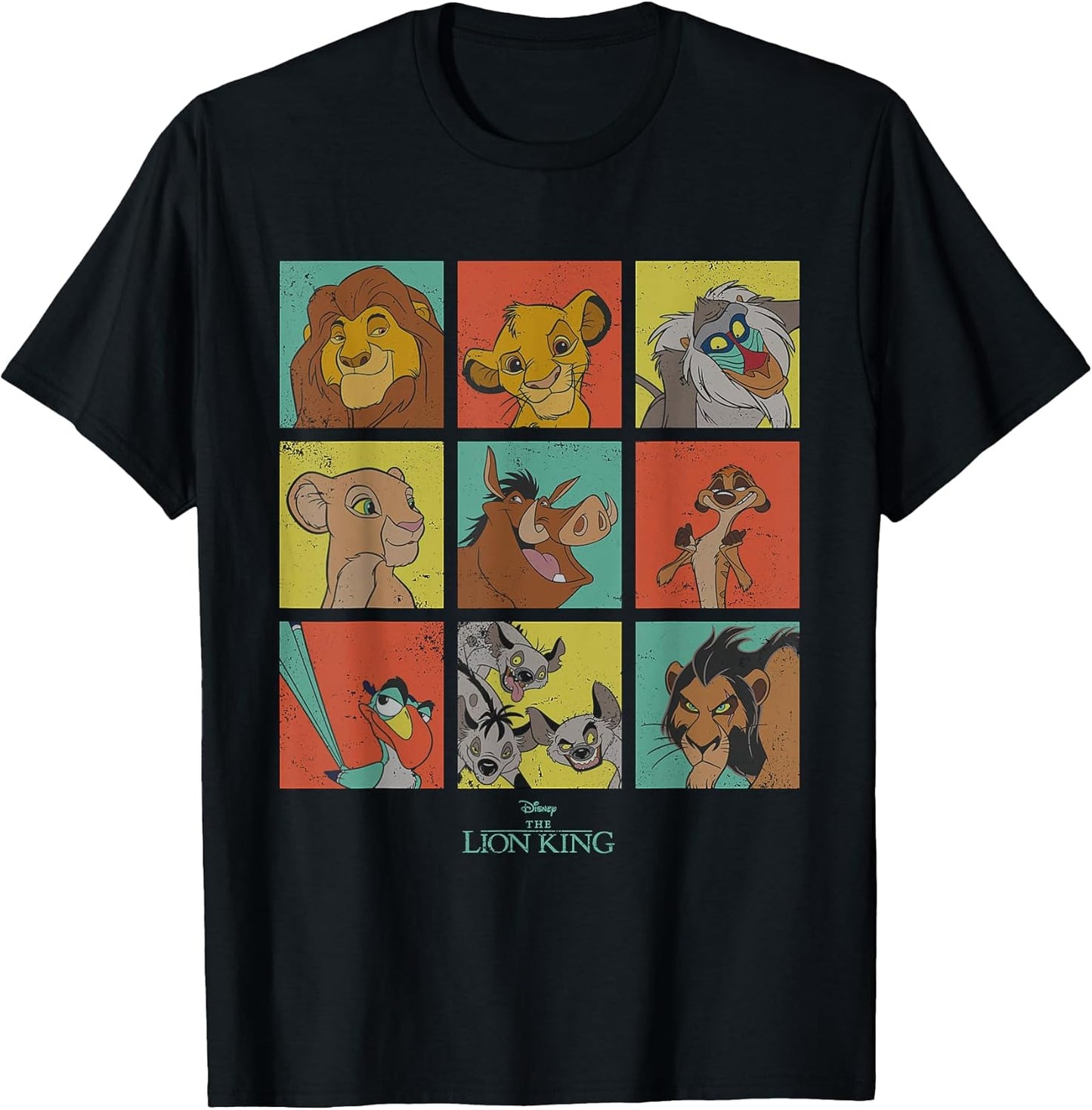 The Lion King Characters 90s Grid T-Shirt