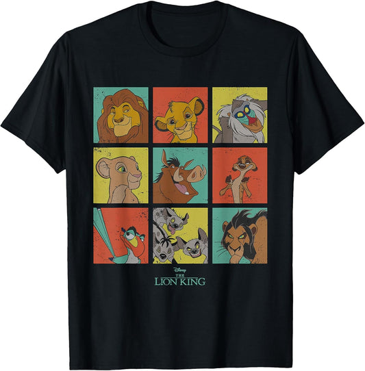 The Lion King Characters 90s Grid T-Shirt