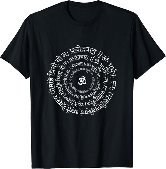 Om Aum Symbol Sanskrit Gayatri Mantra Minimal Tee