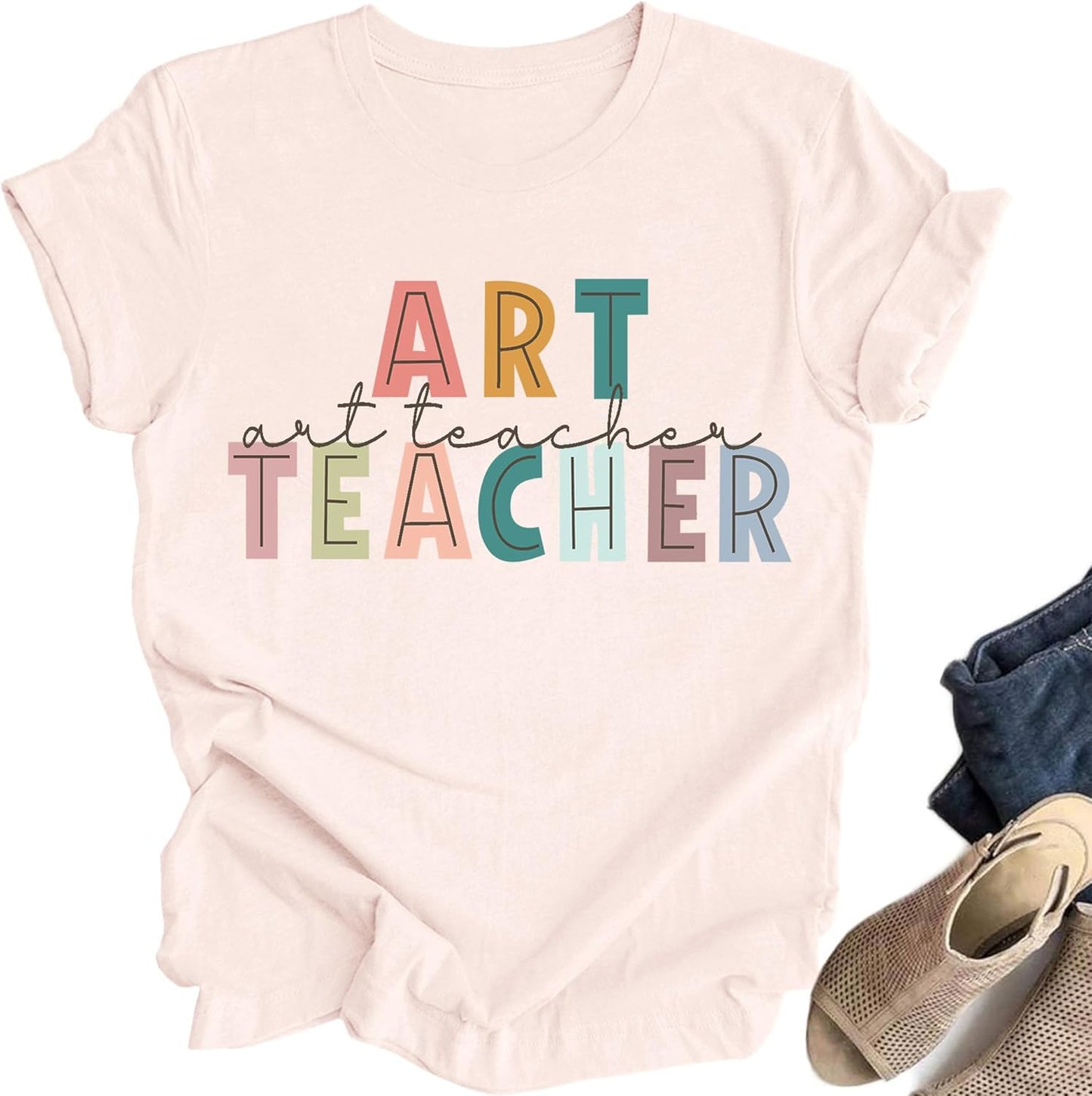 Teacher Shirts for Women: First Day of School Shirt Teacher's Back to School Outfit Graphic Tee