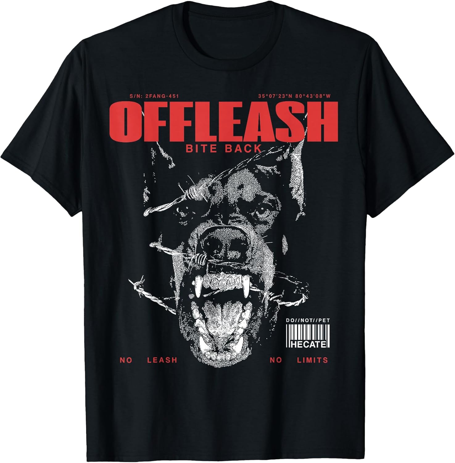Doberman Dog Vintage Streetwear Urban Hip Hop Metal Rock Y2K T-Shirt