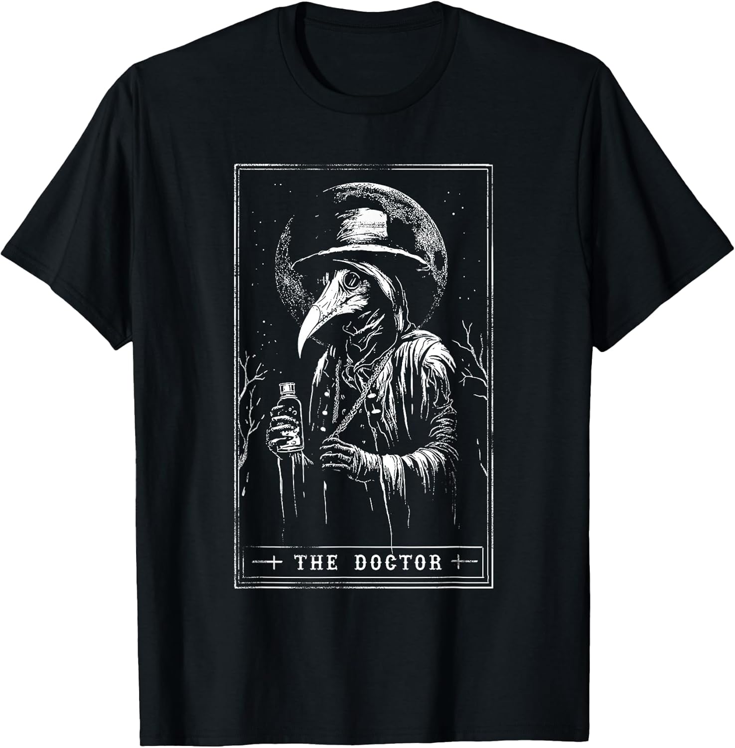 Plague Doctor Tarot Card Shirt Horror Death Occult Satanic T-Shirt
