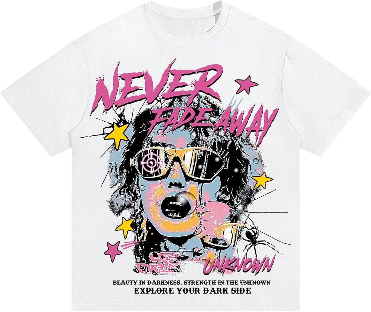Men's Graphic Tees Y2K Baggy Shirts Unisex Oversized Tshirts Figure Print 90s Vintage Streetwear Tops
