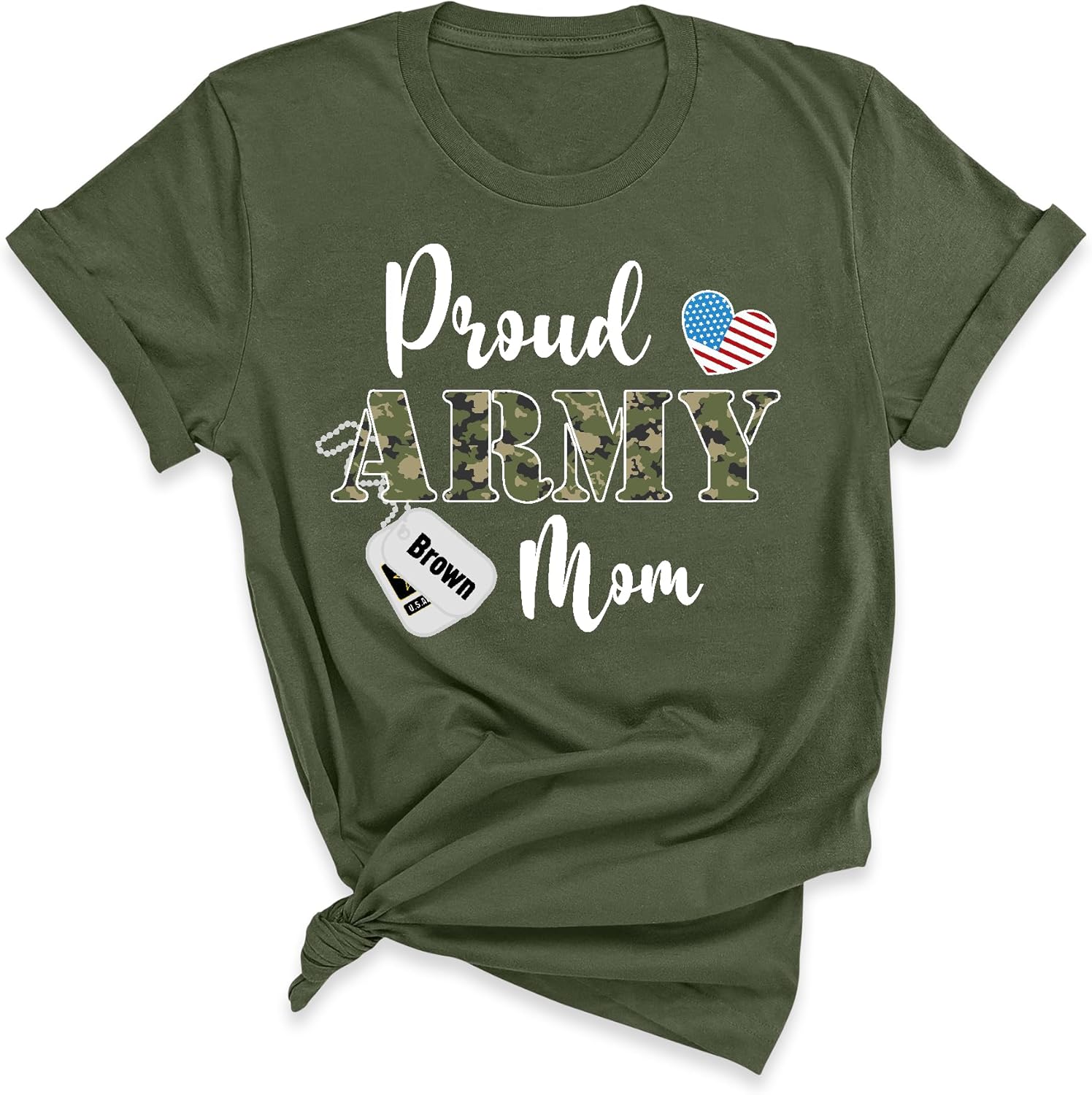 Proud Army Mom Family Shirts, Cool USA Army Mom Mama Custom T-Shirt, Custom Army Mom Outfits, New Soldier Gift Shirt, Army Graduation Mom Gift Tee, Custom Proud Army Outfit