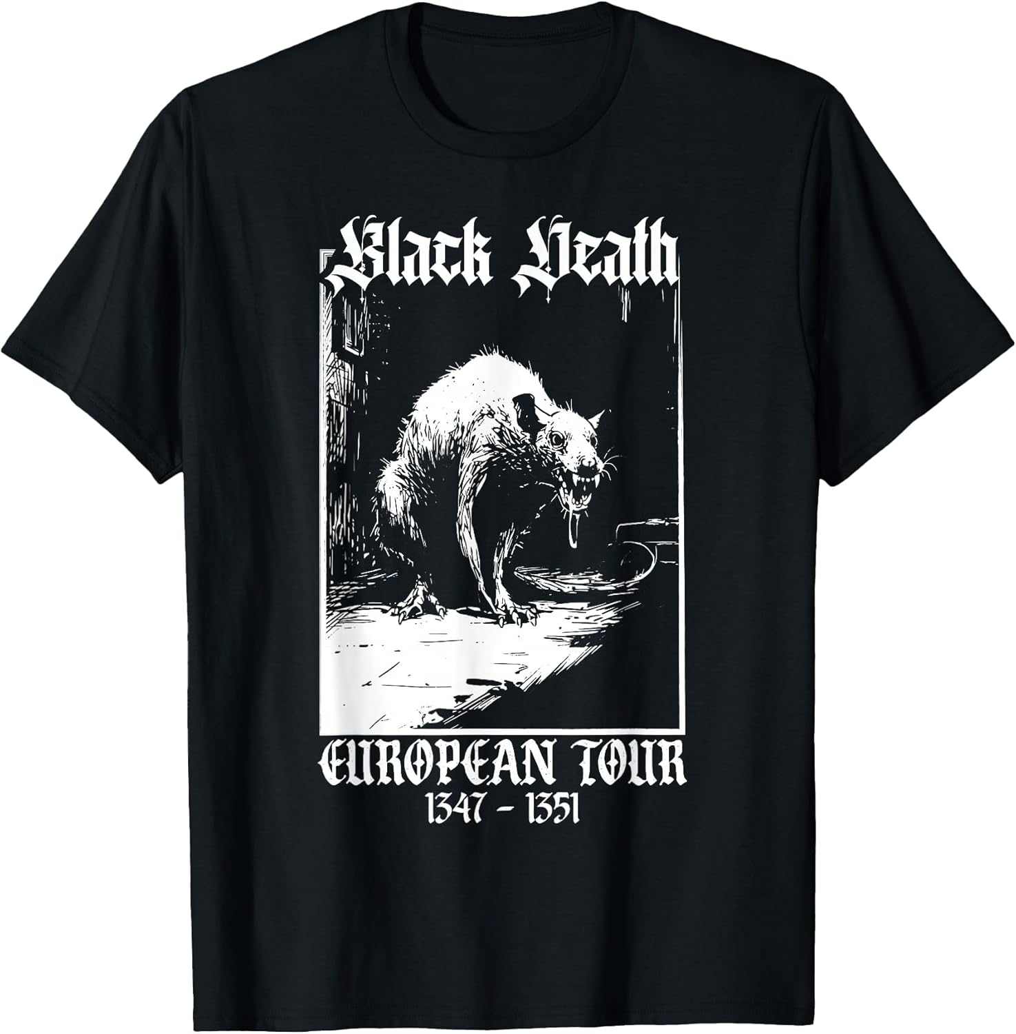 | Plague Rat Medieval History Goth T-Shirt