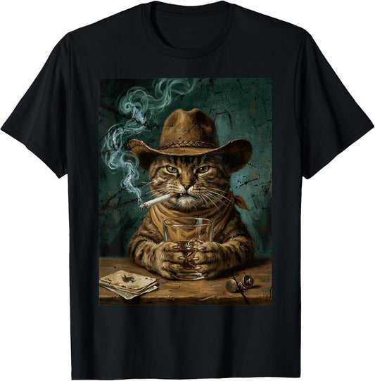 Funny Smoking Cat, Cigarette Meme Cat Lover T-Shirt