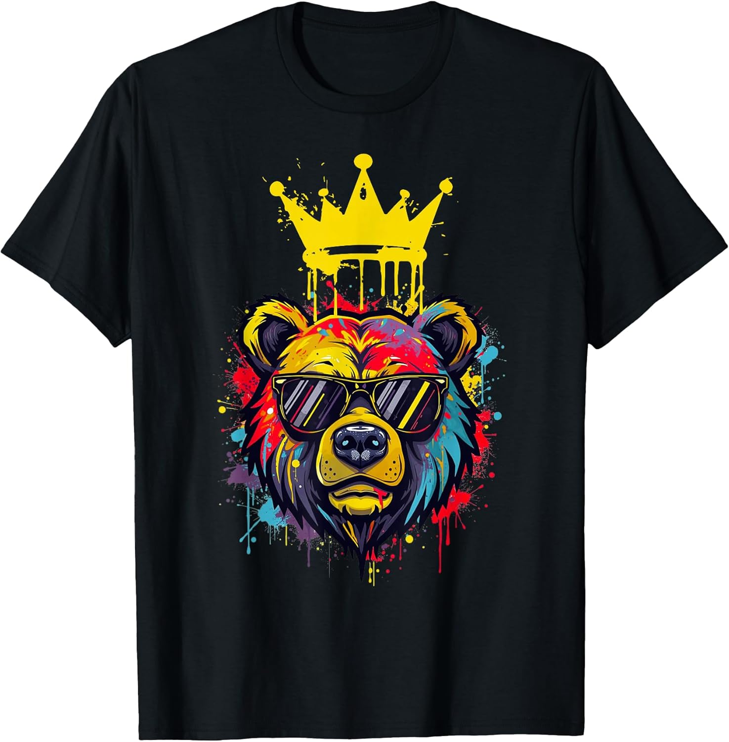 Urban Teddy Bear Cartoon, Hip Hop Streetwear Graphic tee T-Shirt
