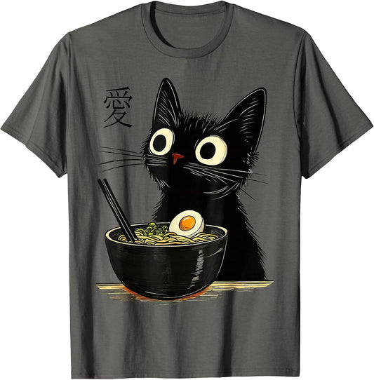 Japanese Cat Ramen Noddles t -shir t