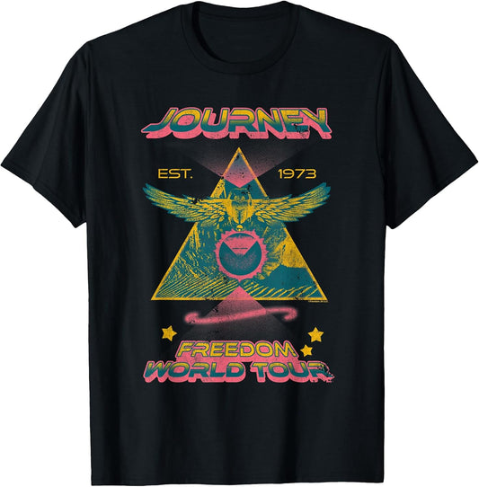 Retro Triangle World Tour Colorful Vintage Band T-Shirt
