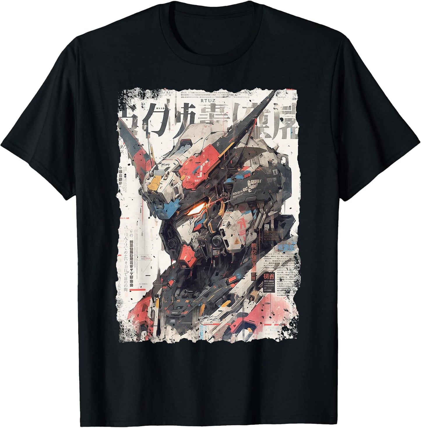 Cyberpunk Japanese cyborg futuristic robot T-Shirt, Small