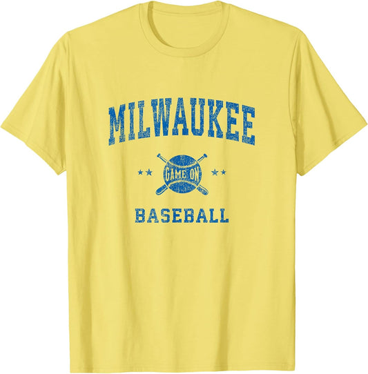 Milwaukee Vintage Baseball Throwback Retro Design T-Shirt