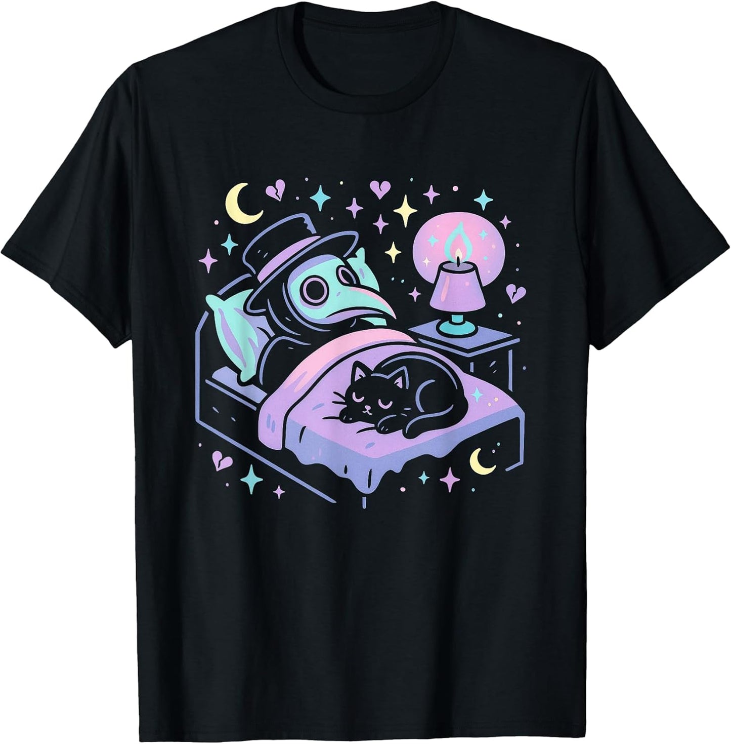 Pastel Goth Shirt Sleeping Plague Doctor Tshirt Sleep T-Shirt