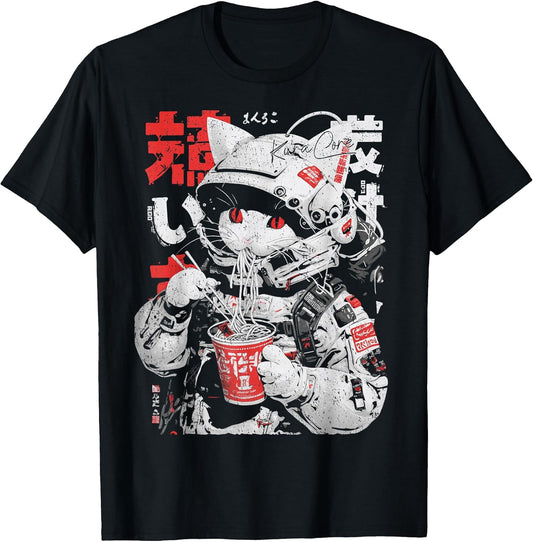 Japanese Streetwear Cyberpunk Y2K Retro Techwear Manga Anime T-Shirt