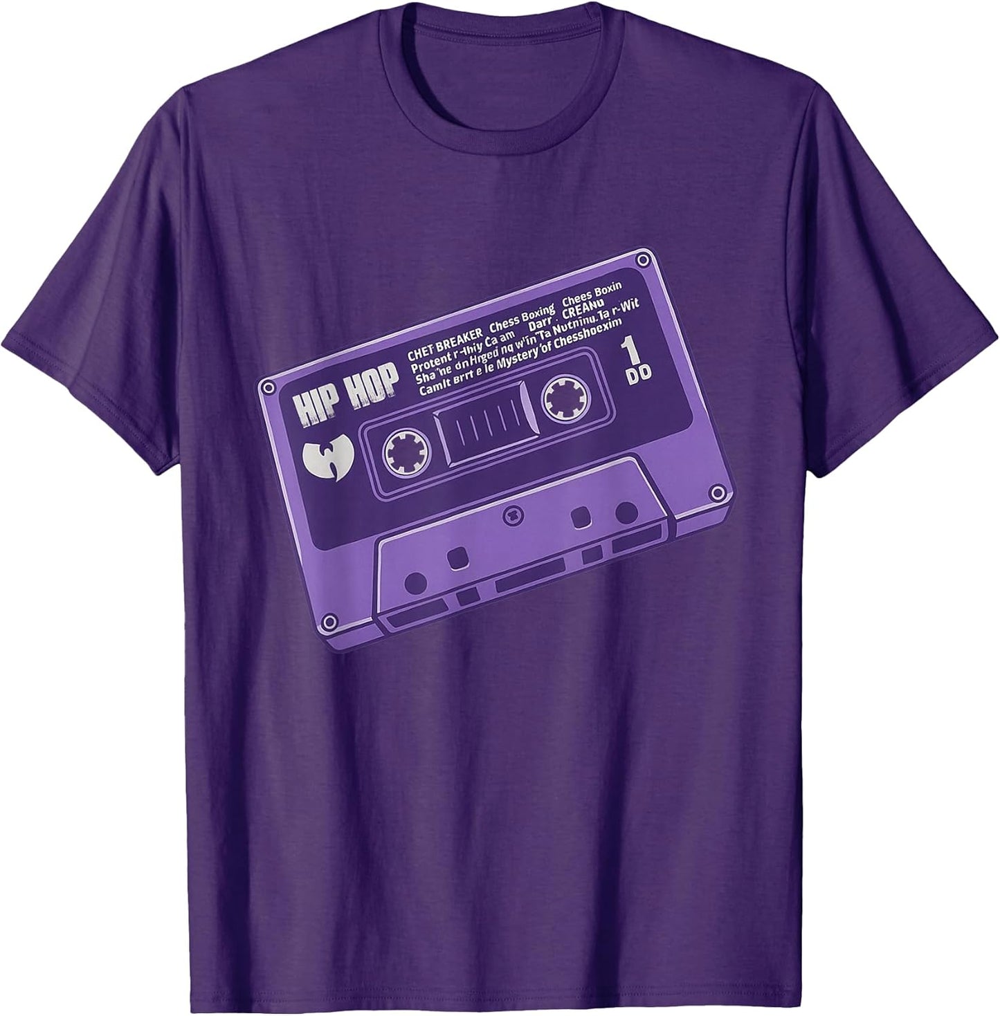 Purple Cassette Tape Retro Vintage 90s Hip Hop Music Lover T-Shirt