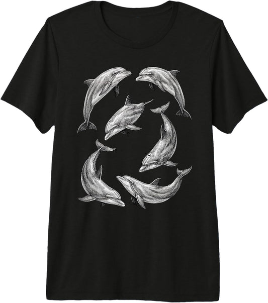 Vintage Dolphin Wildlife Design