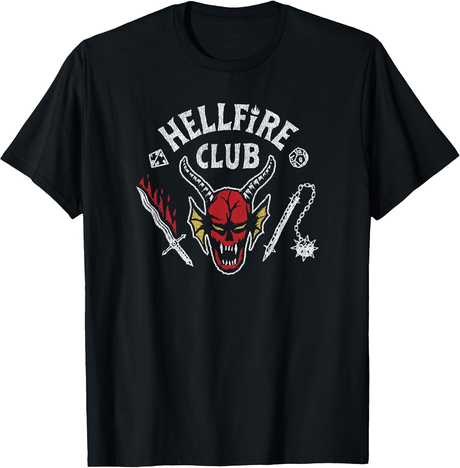 4 Hellfire Club Skull & Weapons T-Shirt