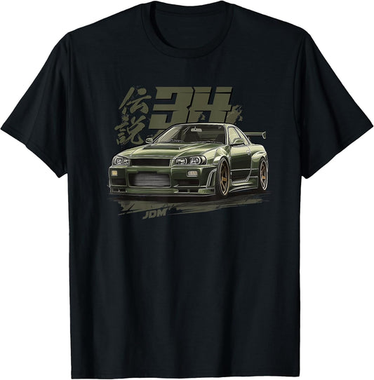 Urban Green Legendary Skyline JDM T-Shirt