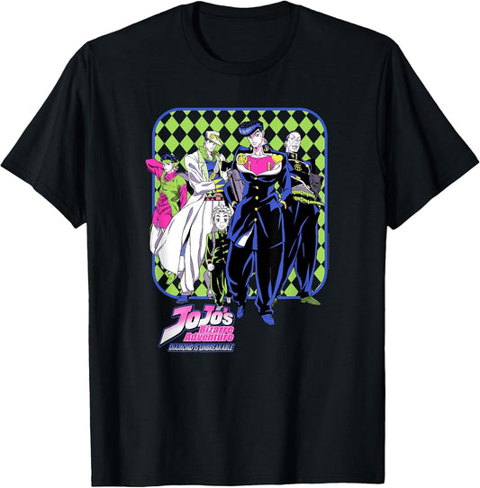 Josuke and Friends Neon Anime T-Shirt