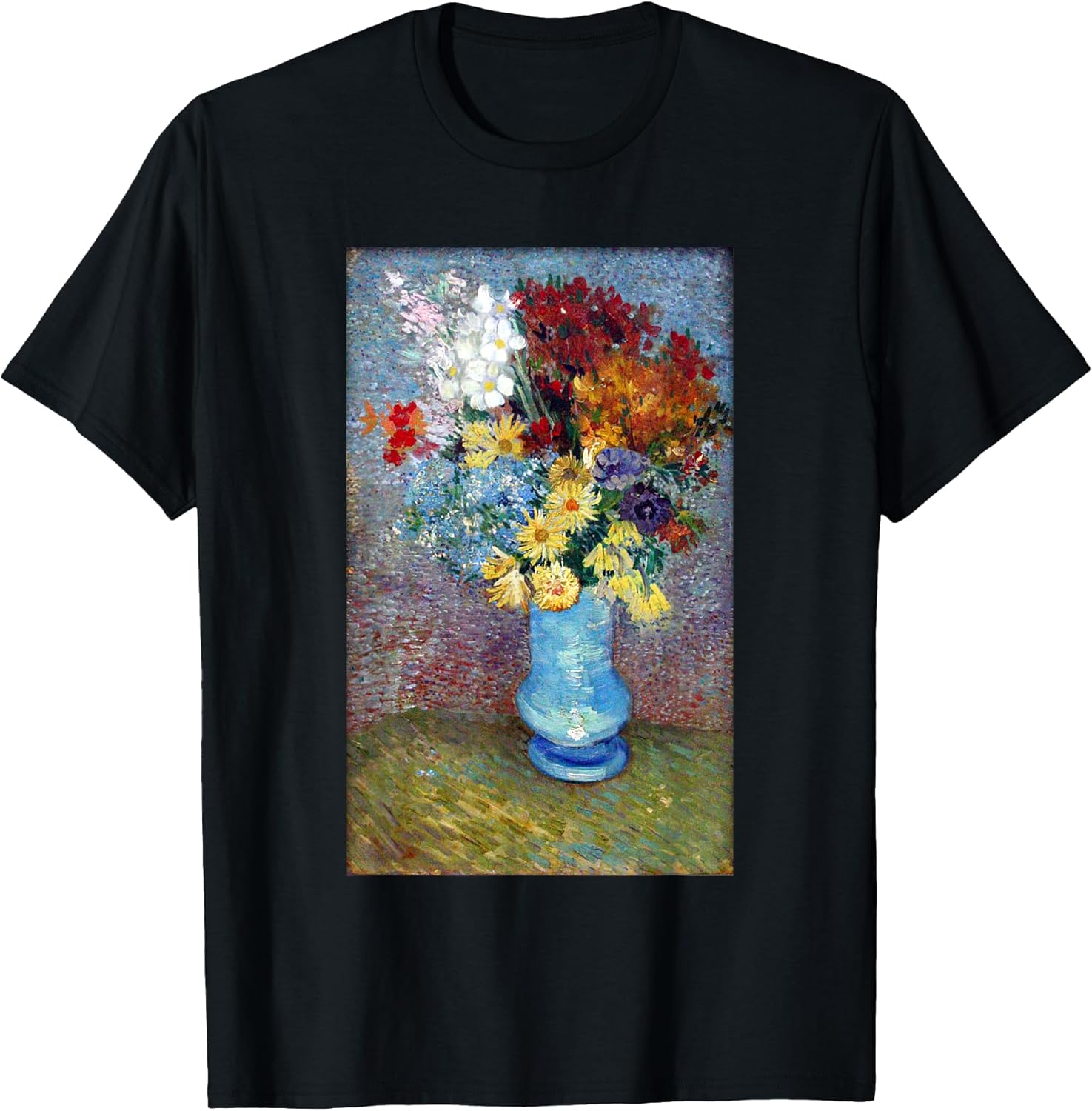 Vincent van Gogh Flowers in a Blue Vase Vintage Fine Art T-Shirt